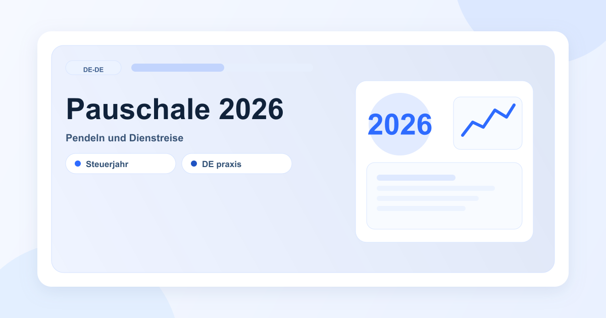 Kilometerpauschale 2026: 38 Cent ab dem ersten Kilometer
